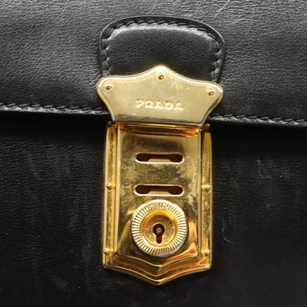 Prada Black Leather Handbag (Pre-Owned) - Picture 10 of 16